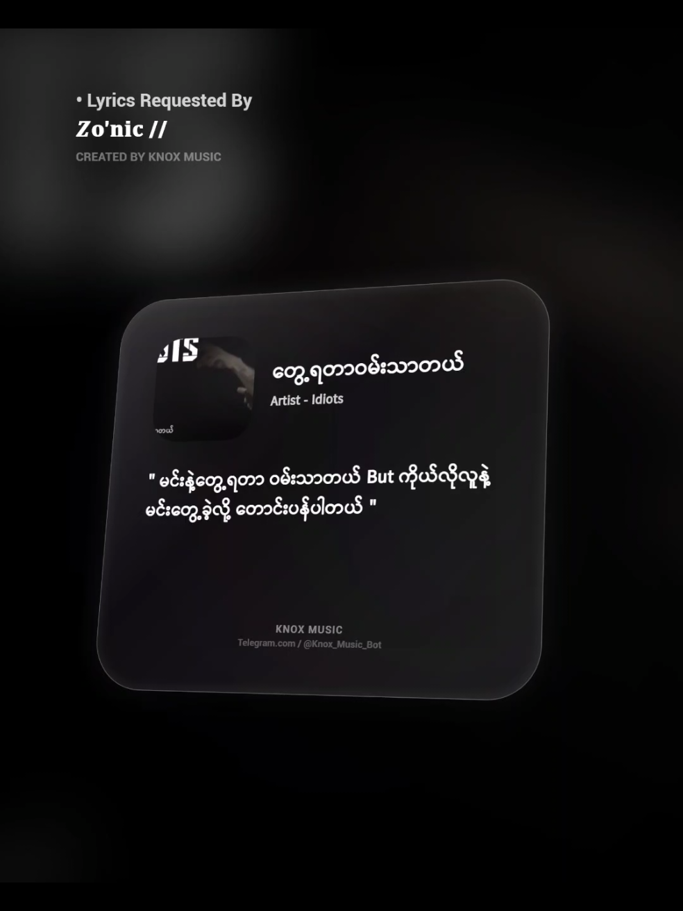 @𝐊𝐧𝐨𝐱&bull;[ᴍᴜsɪᴄ]★ ᪲᪲