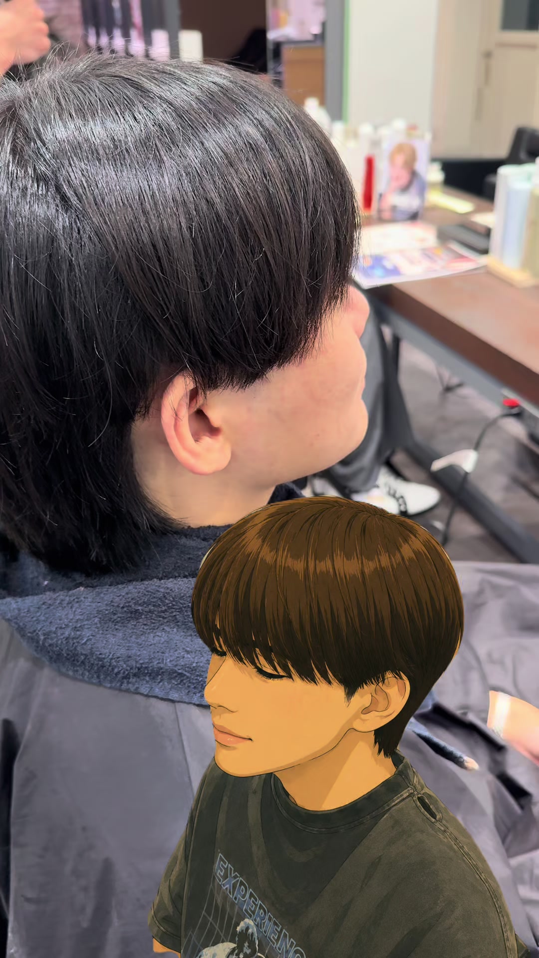 @ゆーま/京都美容師/センターパート/シャドウパーマ