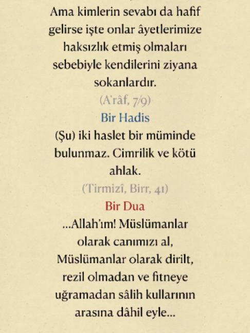 @Bir Ayet, Bir Hadis, Bir Dua