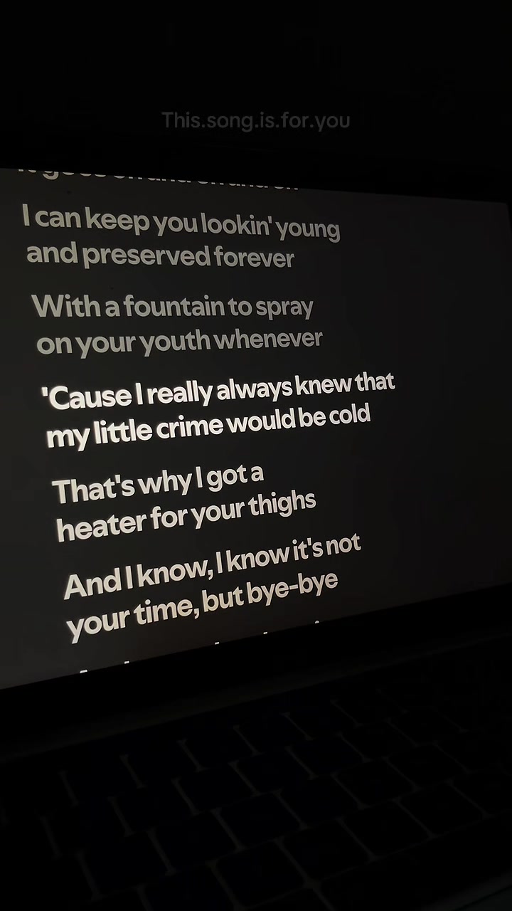 @this song is for you