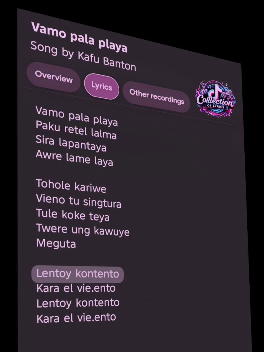 @#Collection Of Lyrics