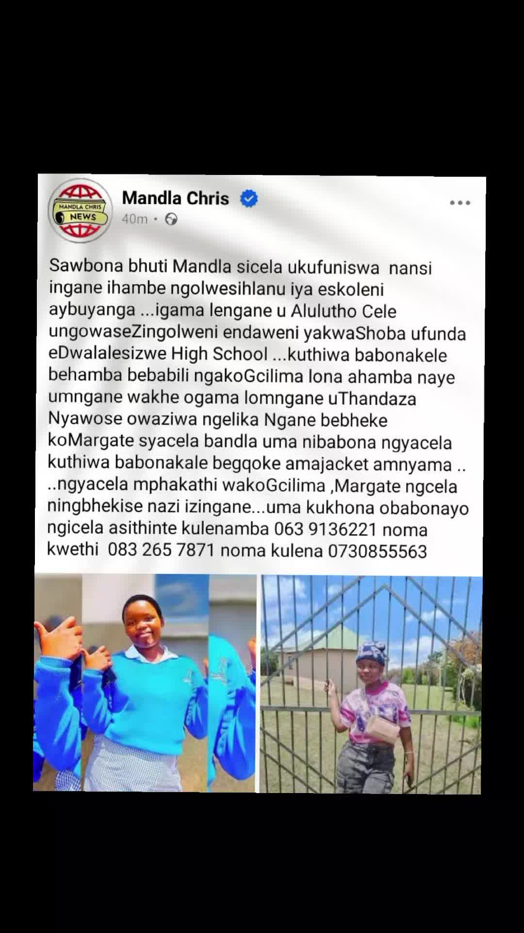 @Mandla chris news