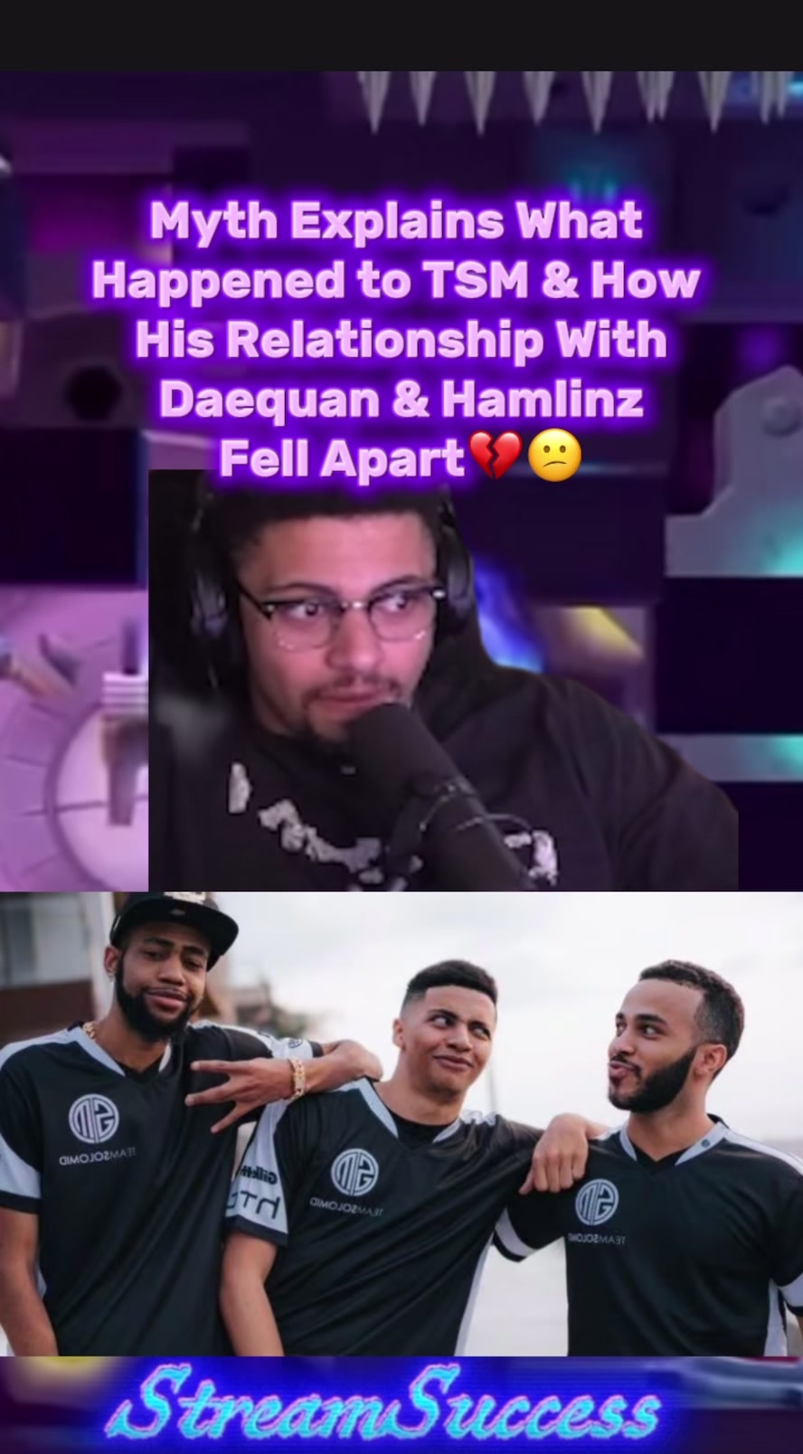 Tsm Rapper Myth Explains What Happened to TSM | StreamSuccess (@followstreamsuccess)
