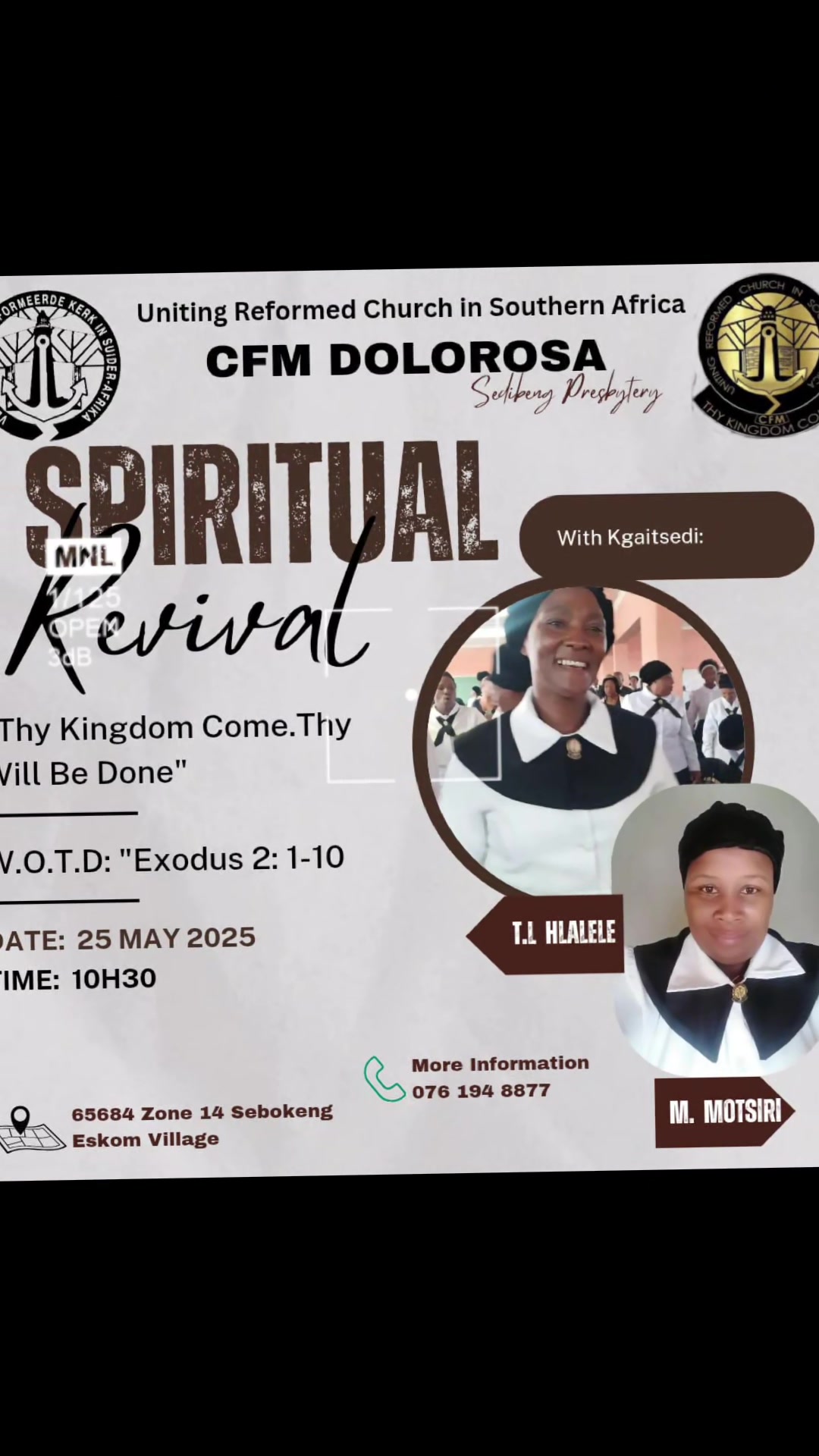 @DOLOROSA URCSA Sebokeng Zone14