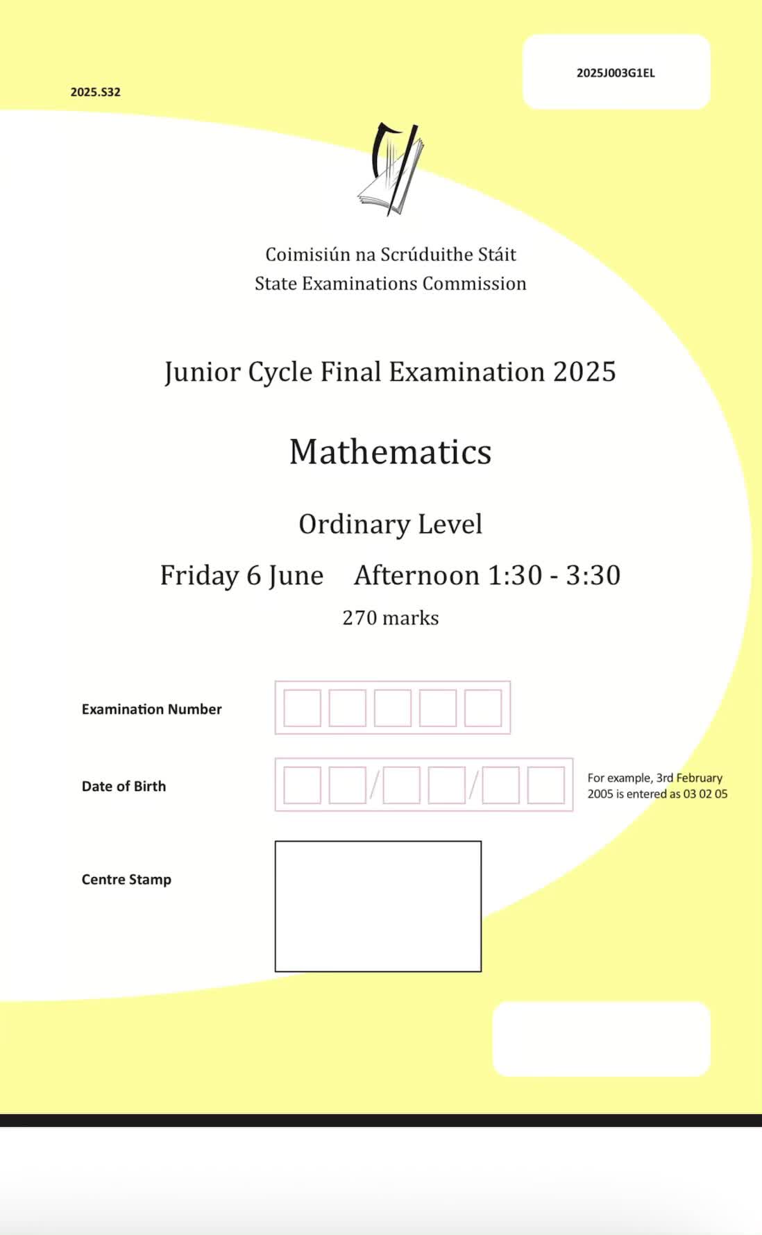 @Junior Cert 2025