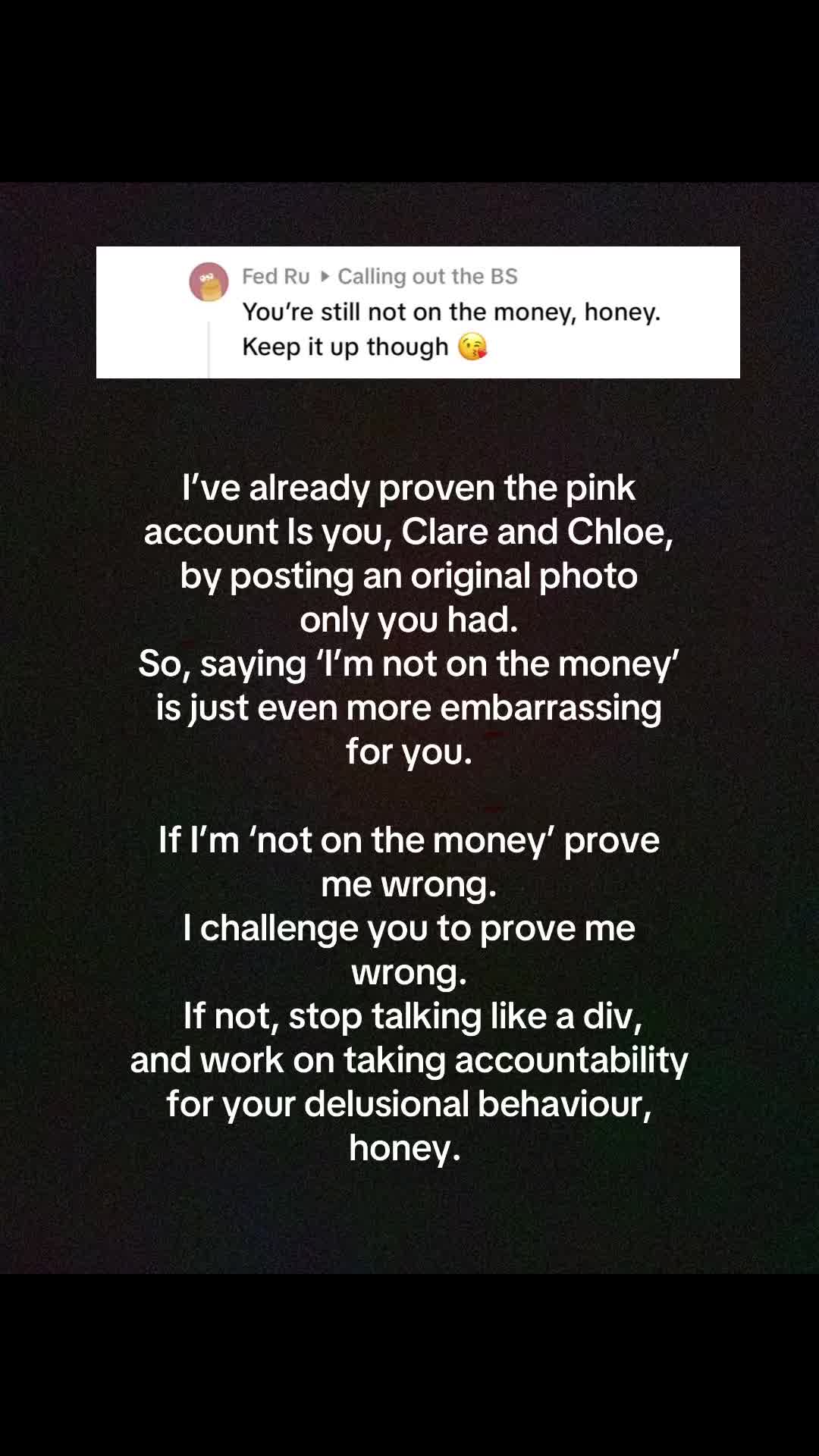 @Calling out the BS