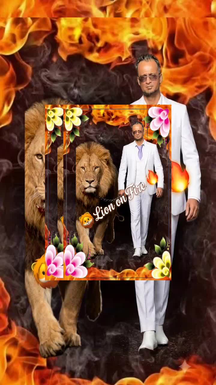 @✨️💥Lion💫On 💥Fire 🔥❤️🔥