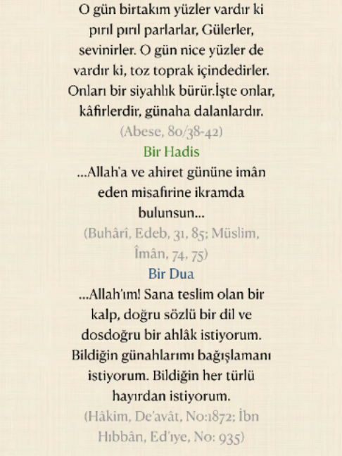 @Bir Ayet, Bir Hadis, Bir Dua