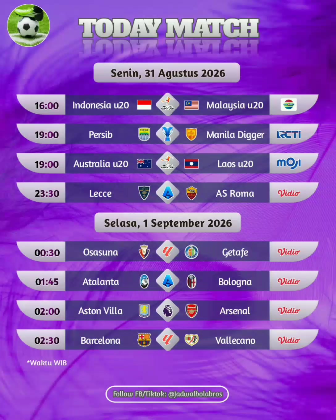 @Jadwal Bola Bros