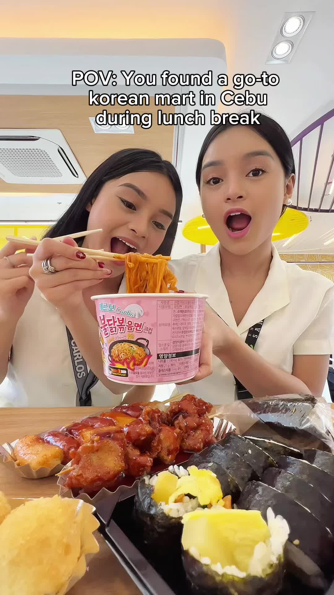 Love this food marathon 😝 📍Funhanmart | aicyandtrisha (@fabetwinz)