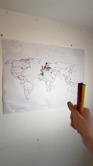 Day 3 of drawing every country on this | ColorWorldMap (@colorworldmap)