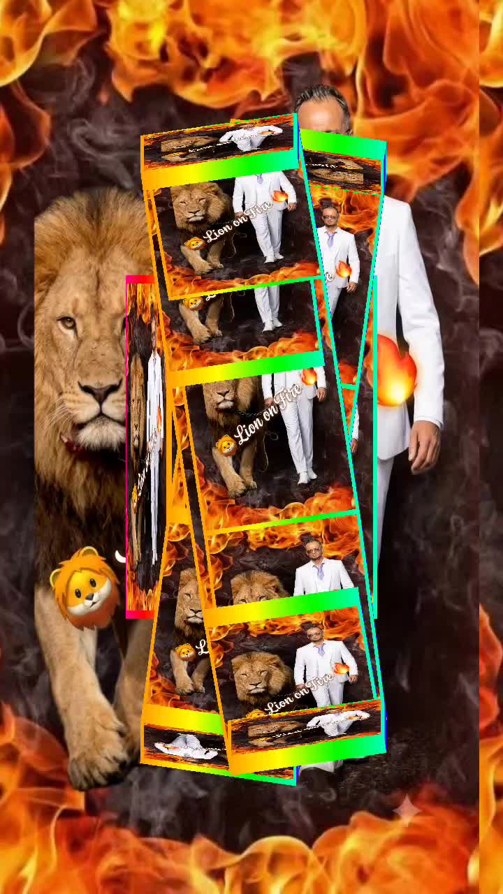 @✨️💥Lion💫On 💥Fire 🔥❤️🔥