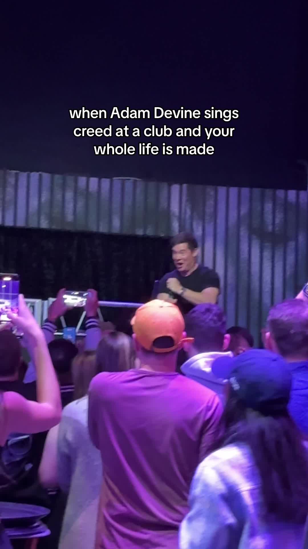 Adam devine singing creed in atlantic | megthings_ (@megthings_)