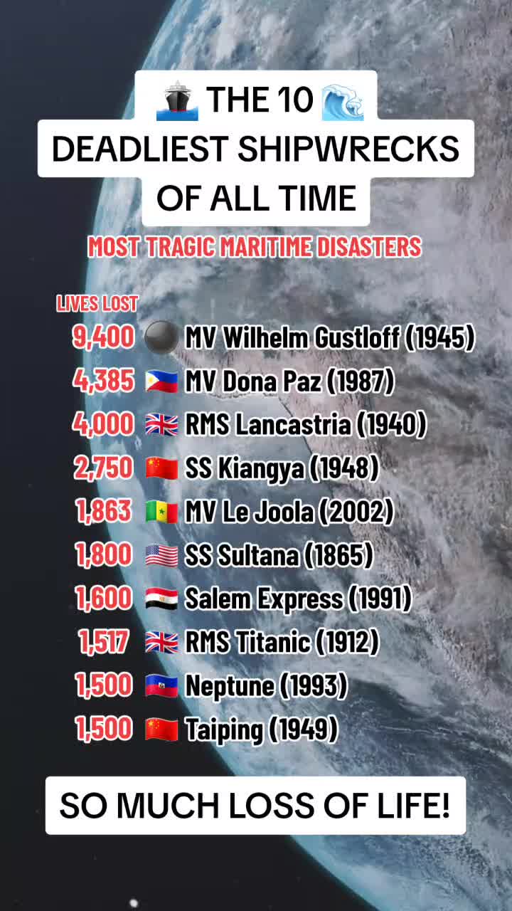 The 10 Deadliest Shipwrecks Of All Time | Smart Knowledge Zone ...