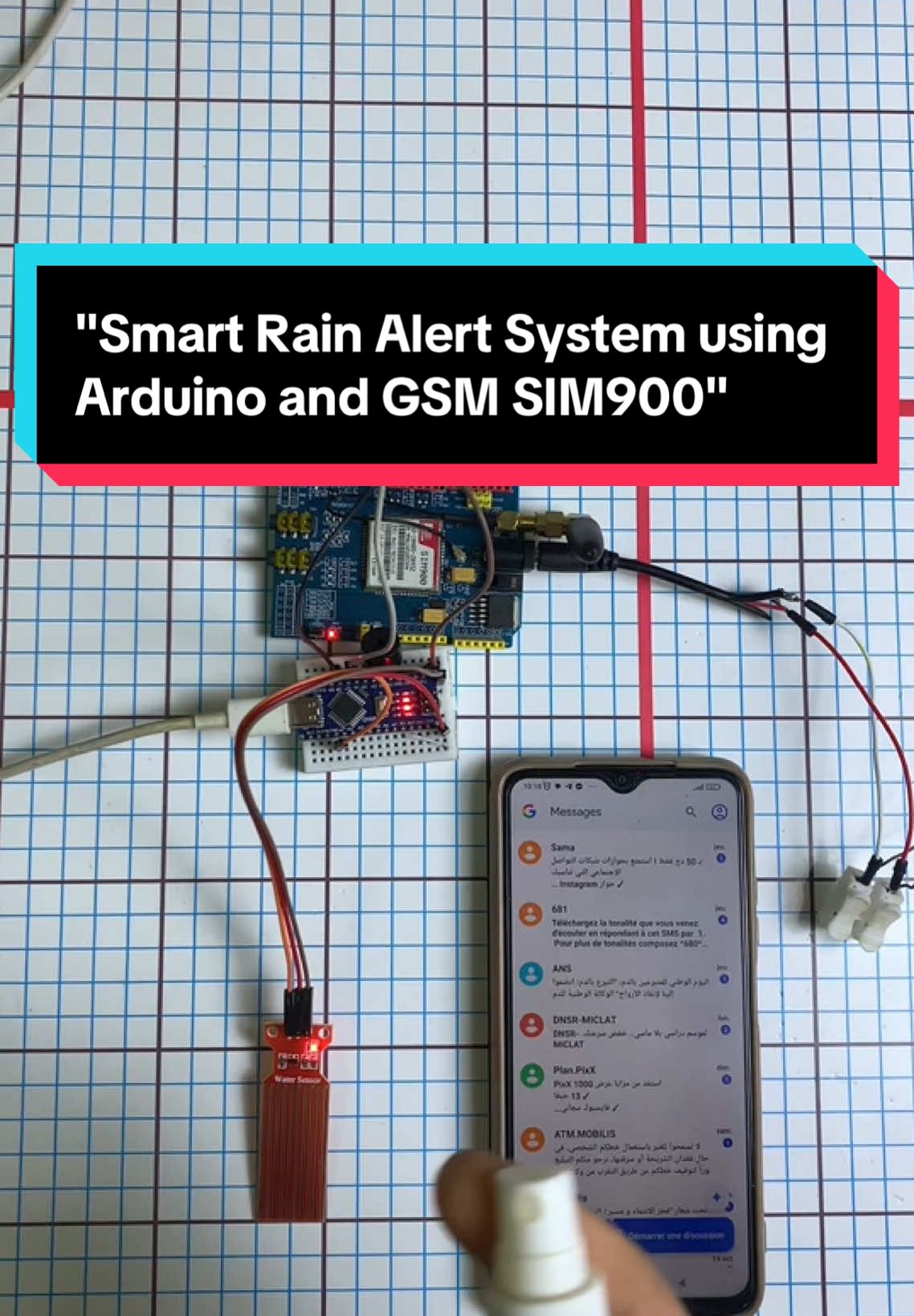 Ce projet d'alarme de pluie | NAWRI (@arduino_projecte)