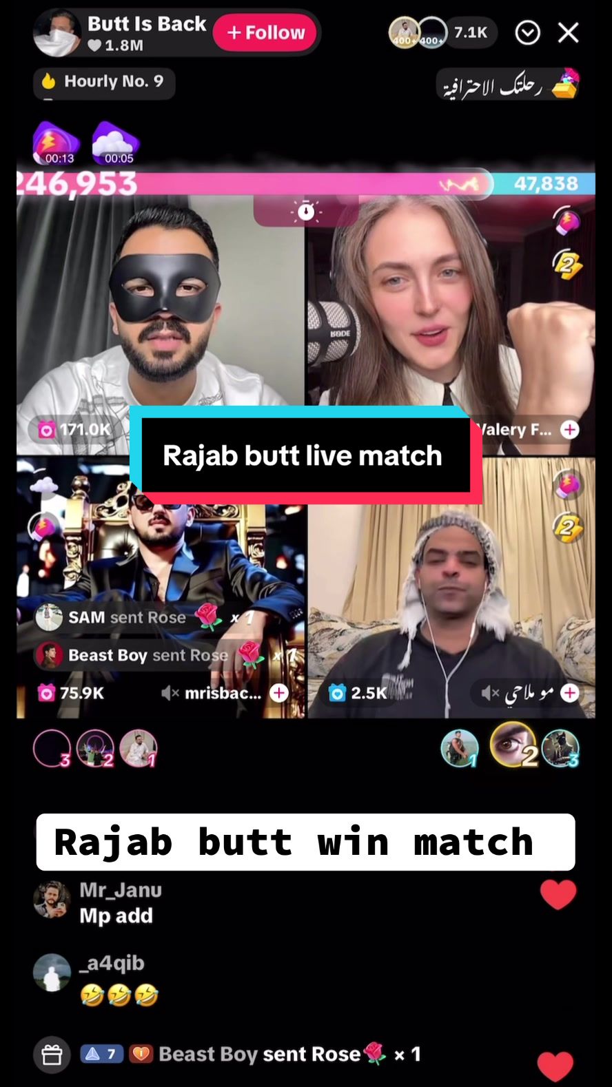 @Butt is back 007