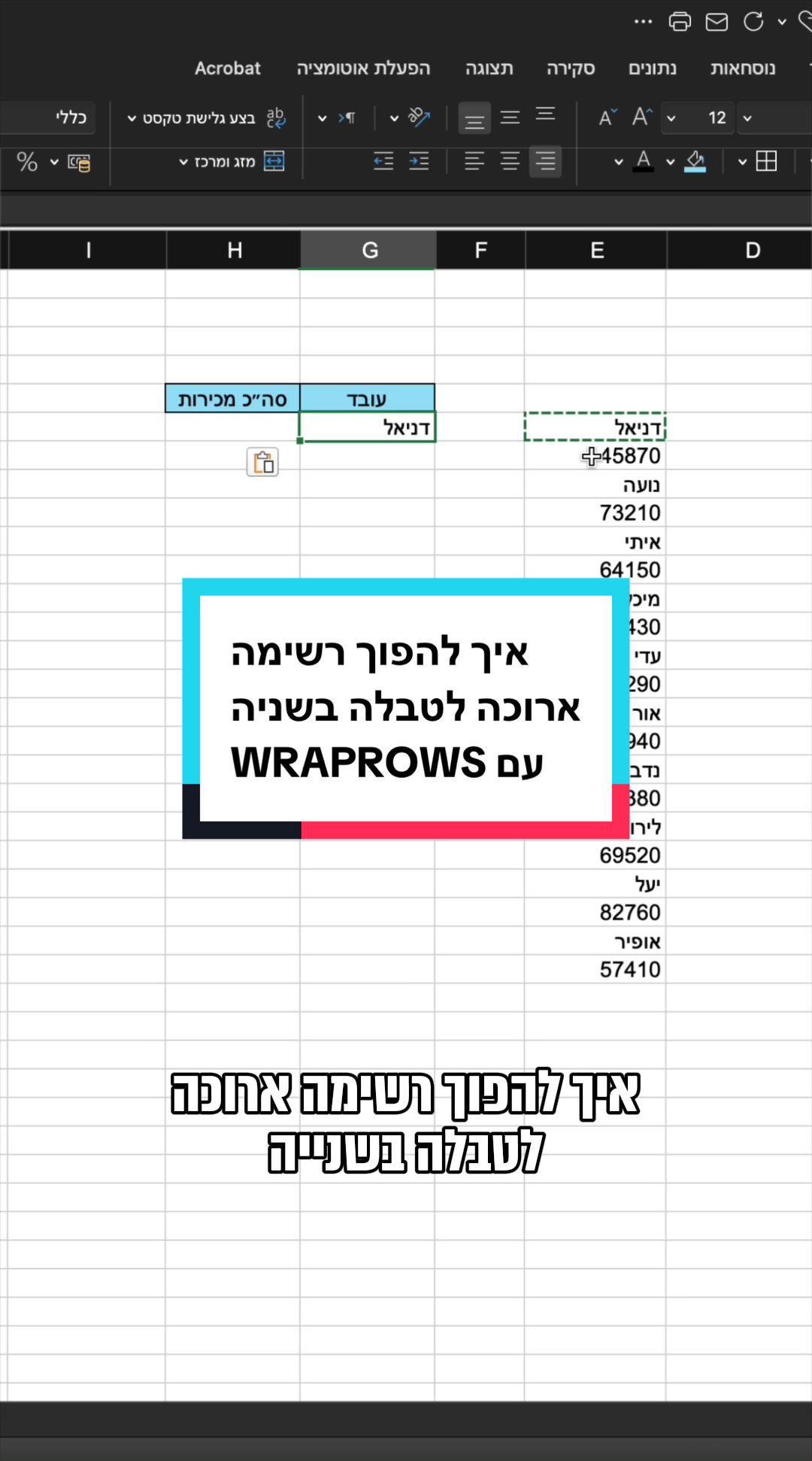 @סדנאות אקסל לארגונים