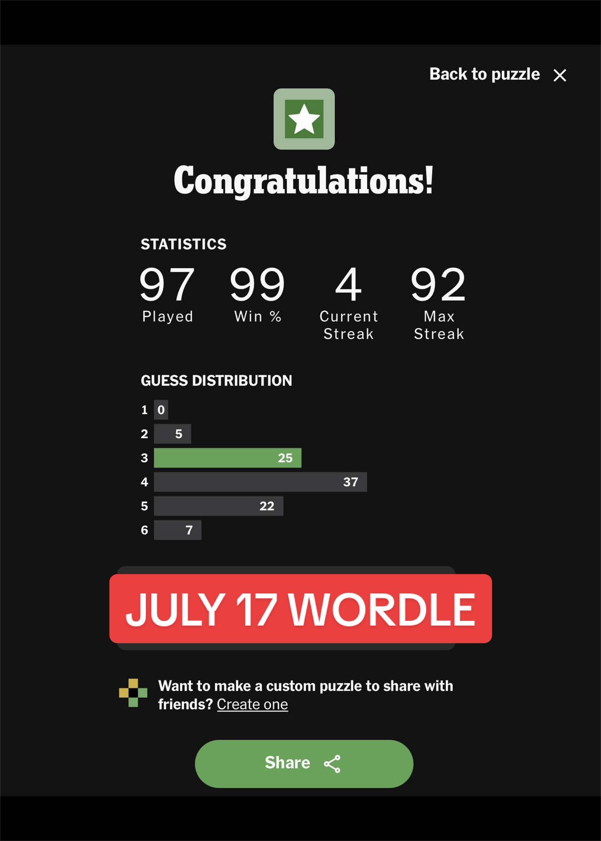 @wordle of the day