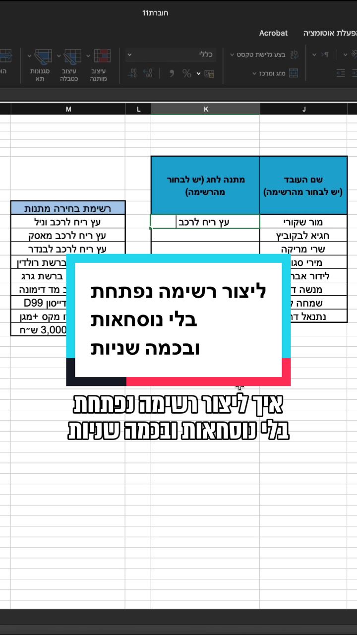 @סדנאות אקסל לארגונים