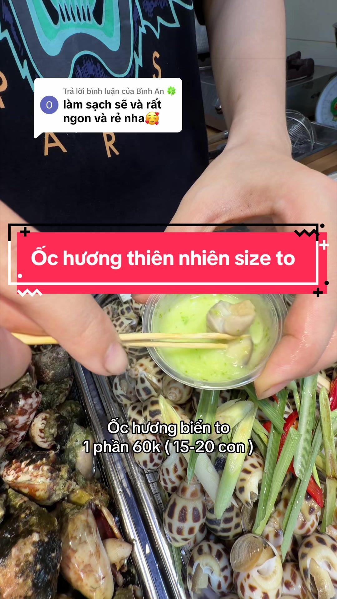 @Ốc hấp lá chanh 30k take away