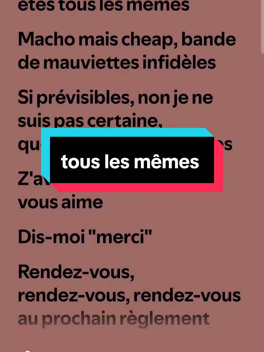@Parole des chansons