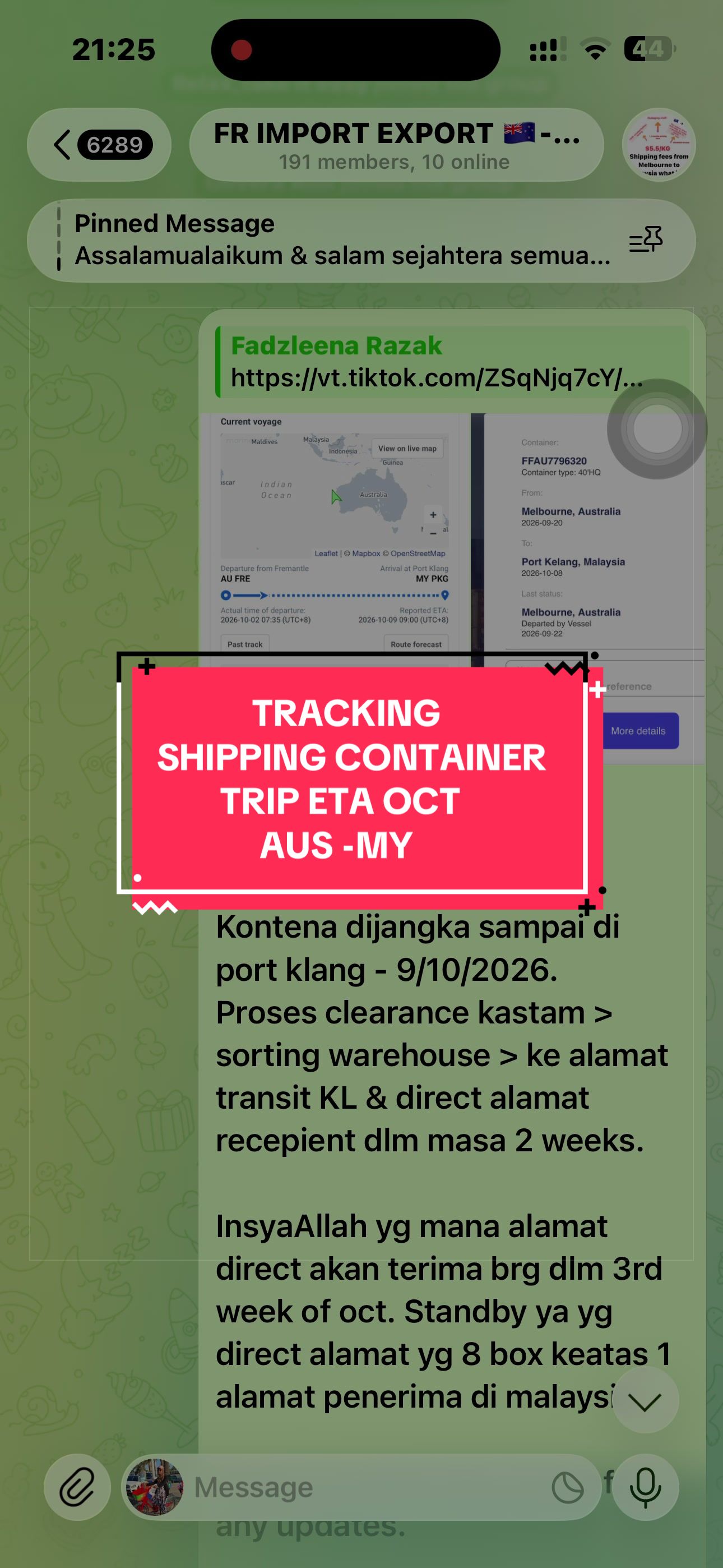 @🇲🇾📦Melbourne Malaysia🚢🇦🇺