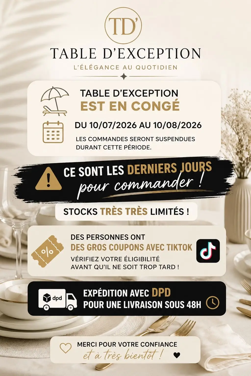 @Table d'exception
