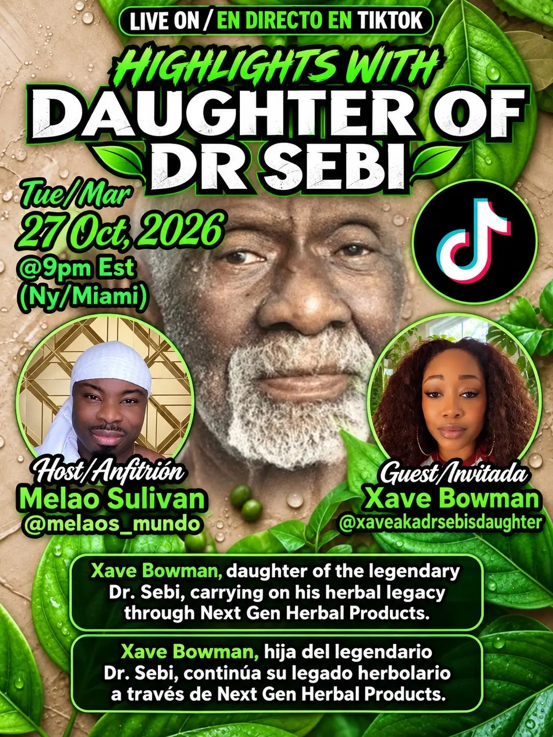 @Xave AKA Dr Sebi’s daughter