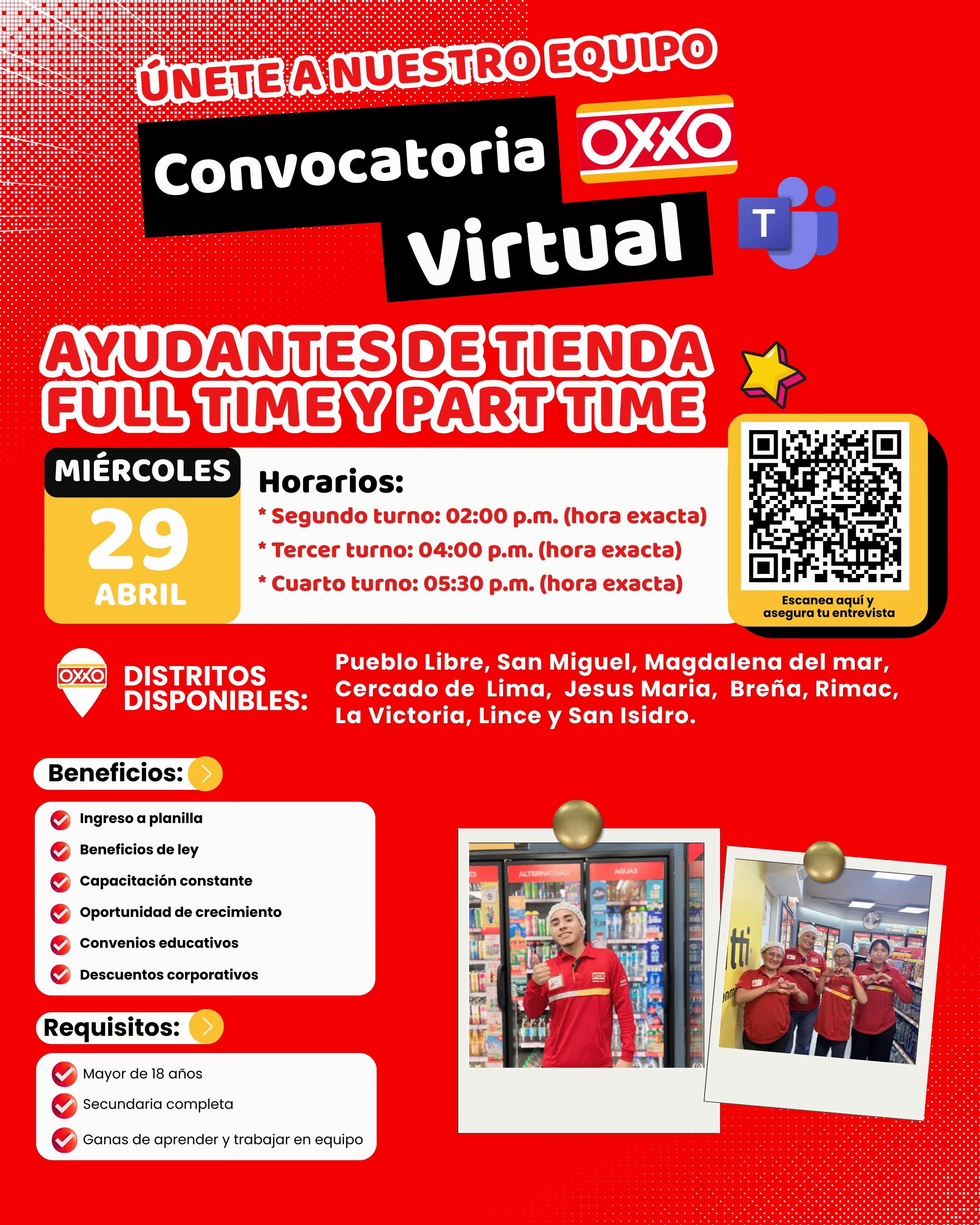 @Trabaja en OXXO Per&uacute;