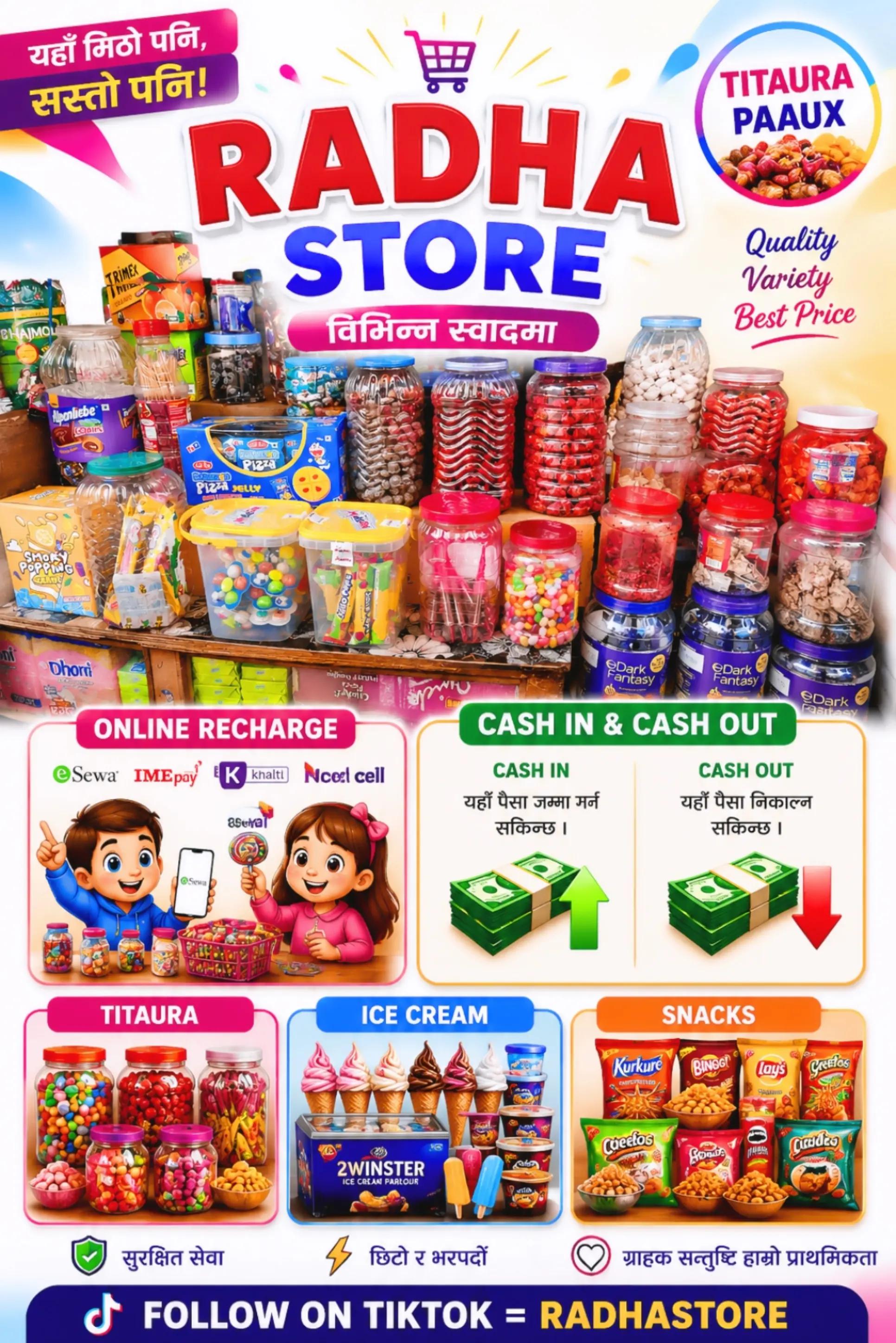 @Radha store,Boudha pipalbot