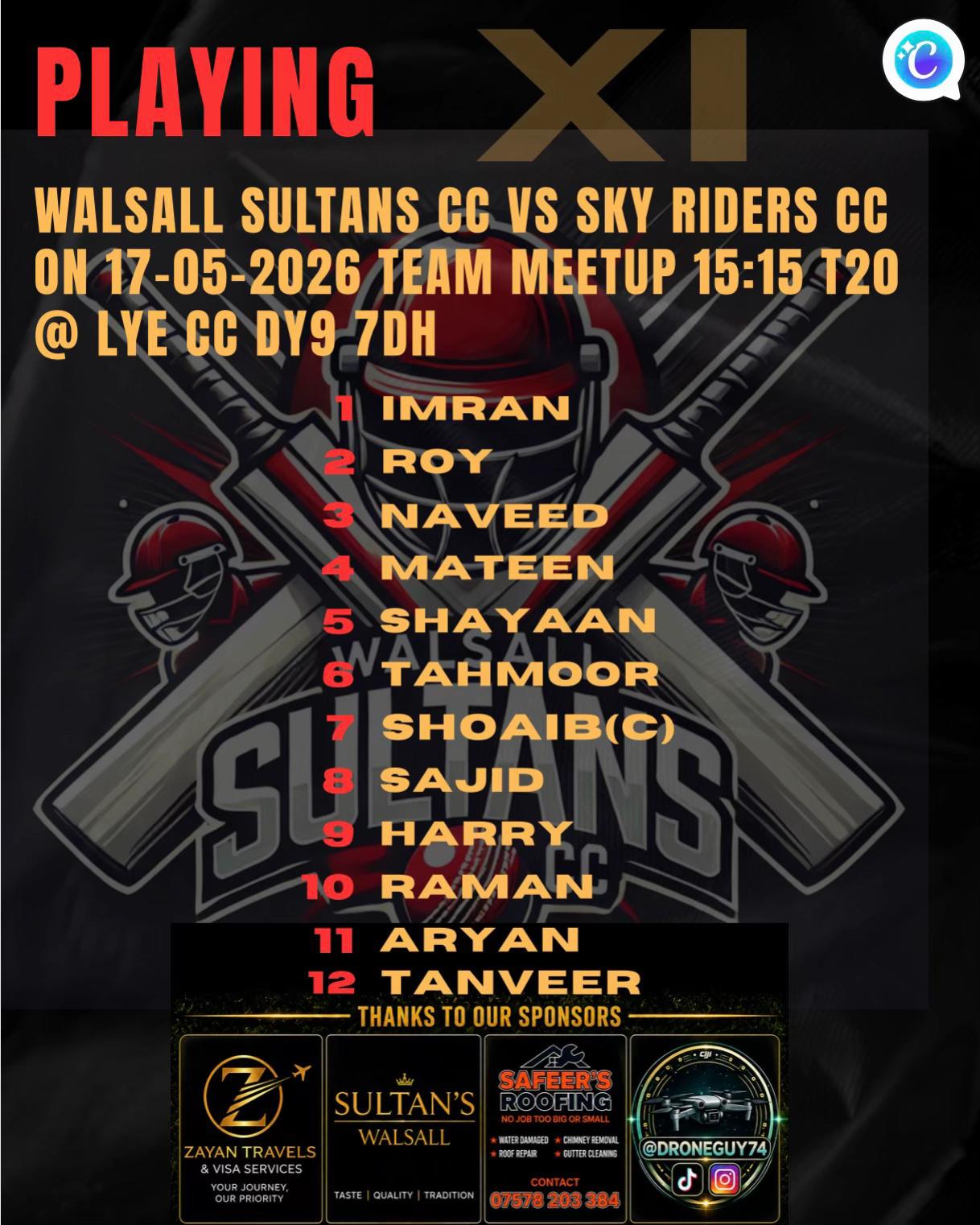 @Walsall Sultans cc