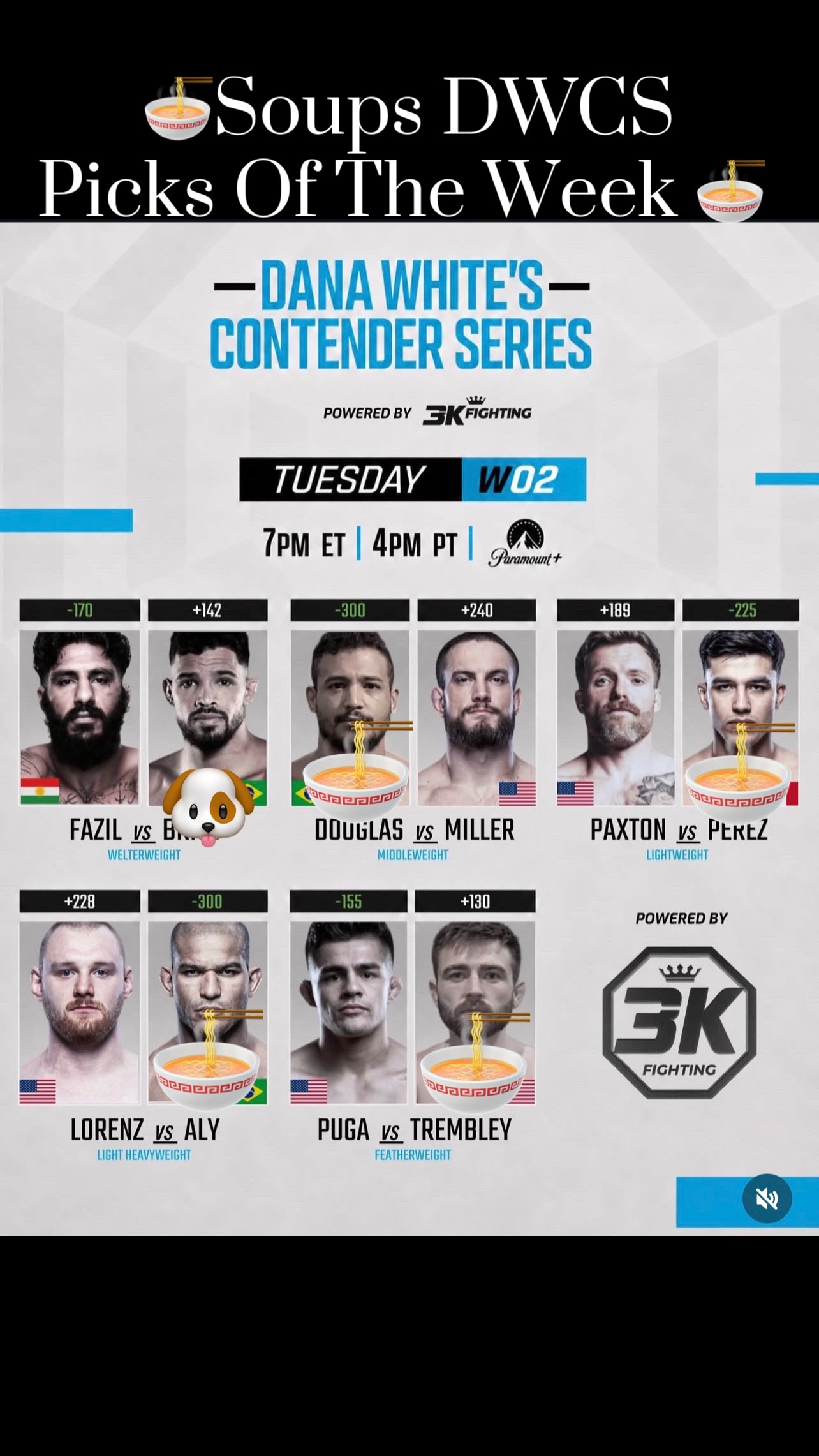@🍜Soups MMA Preview 🍜