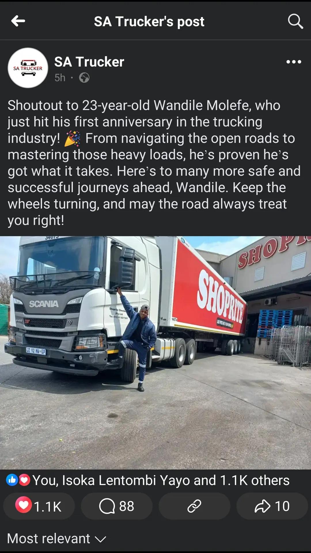 @Wandy Molefe