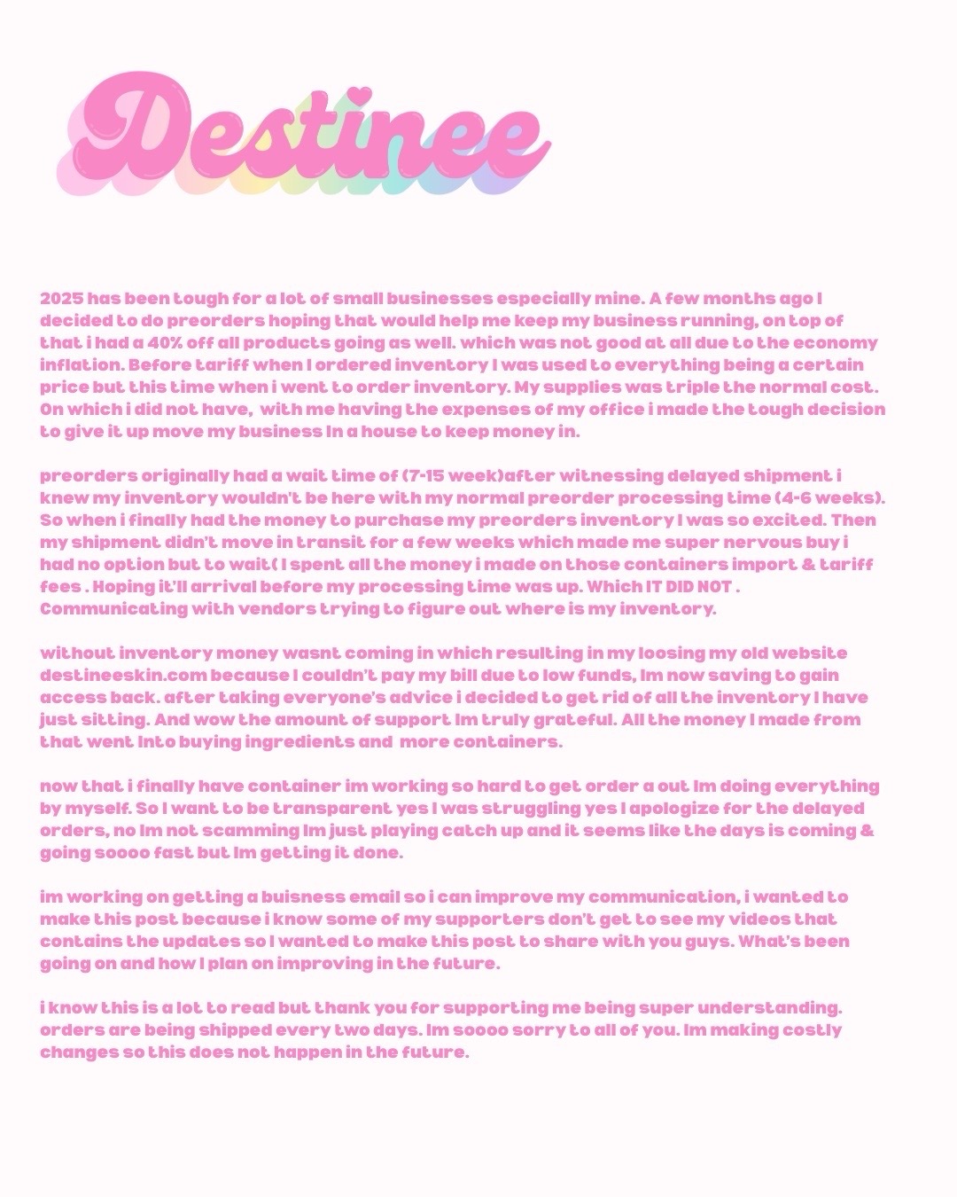 @Destinee Cosmetics