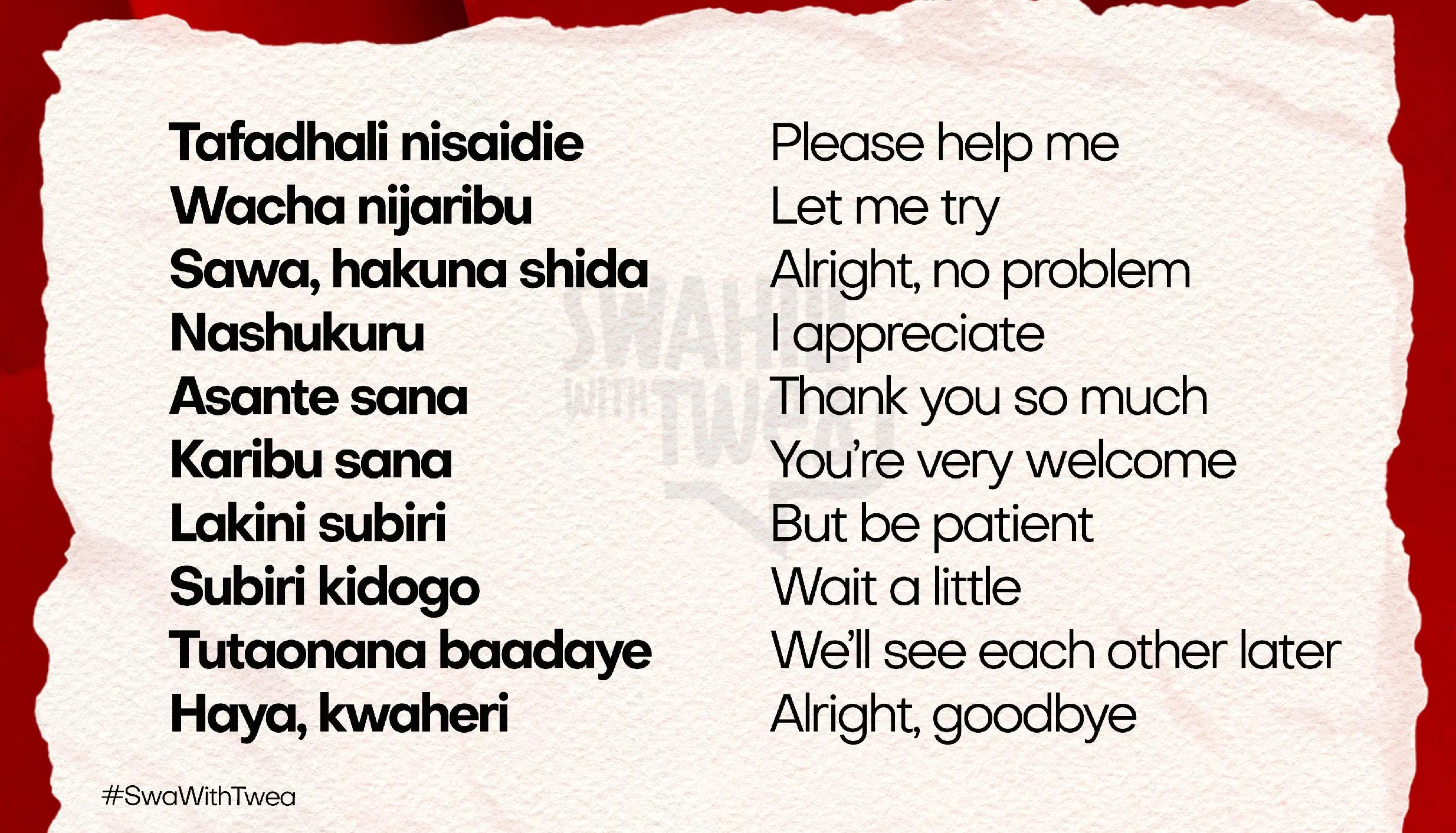 @Swahili With Twea