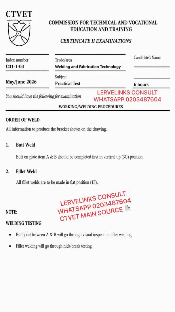 @โ๏ธ๐๐LERVELINKS EXAMS CONSULT