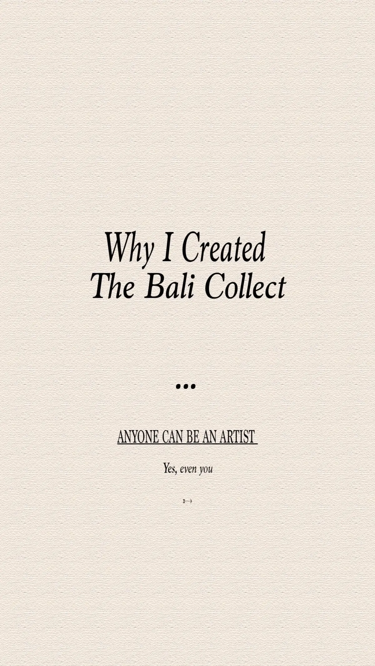 @the bali collect