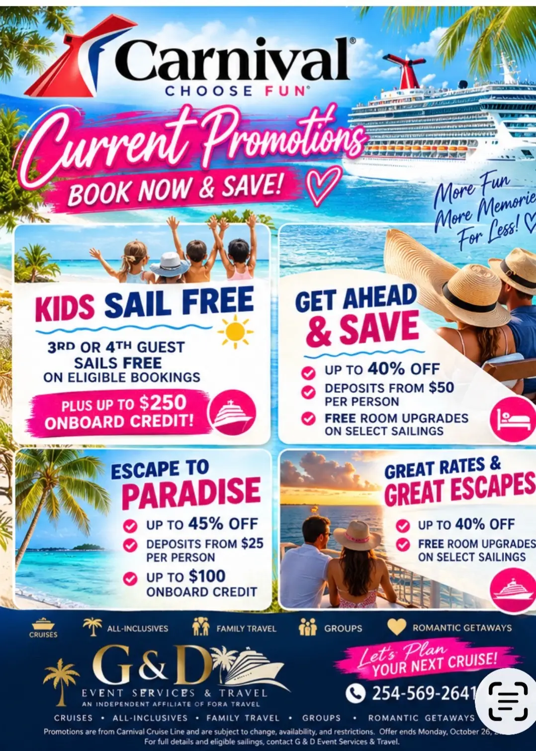 @G & D Travel โ๏ธ๐ณ๏ธ๐