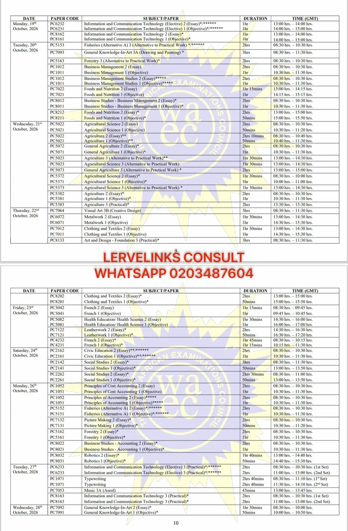 @✍️📚🎓LERVELINKS EXAMS CONSULT