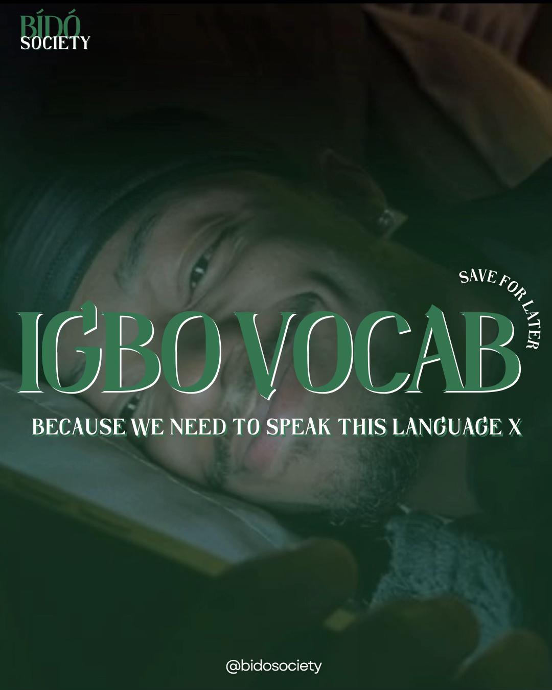 @Bido Ịsụ Igbo