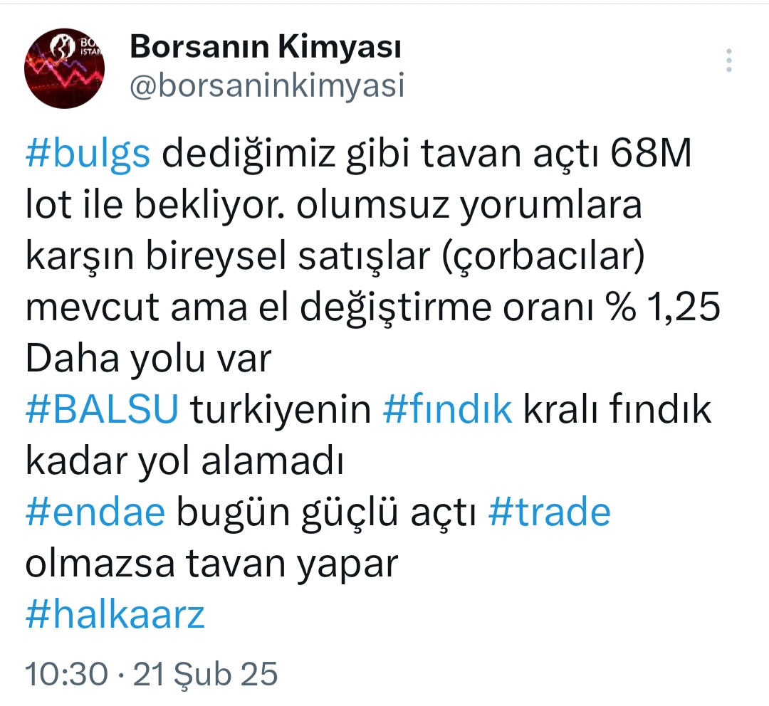 @Borsanın Kimyası