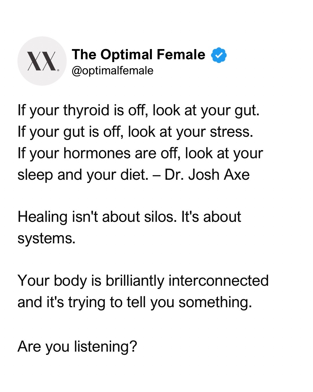 @The Optimal Female
