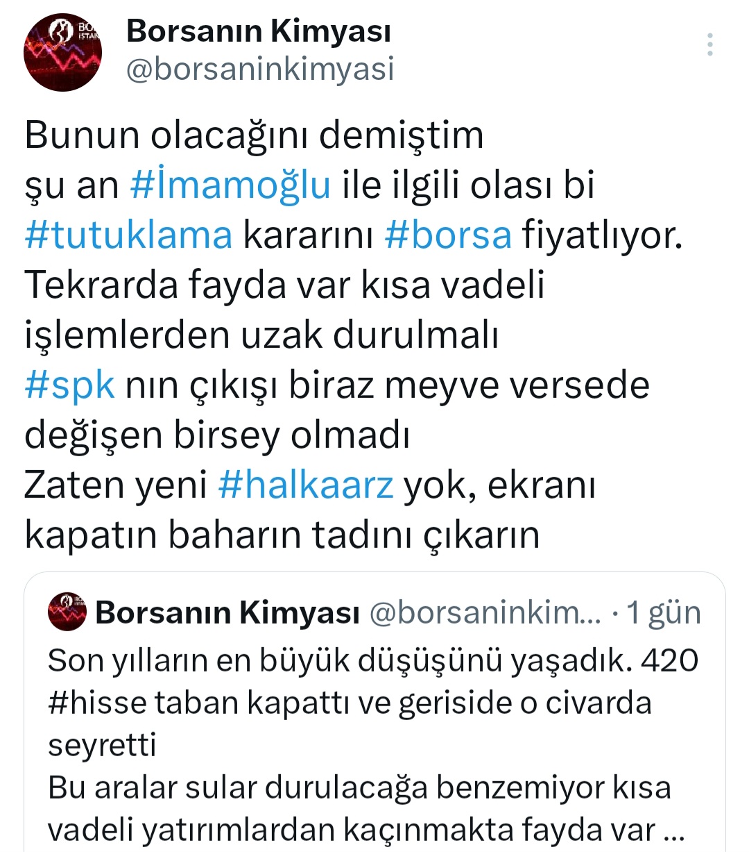 @Borsanın Kimyası