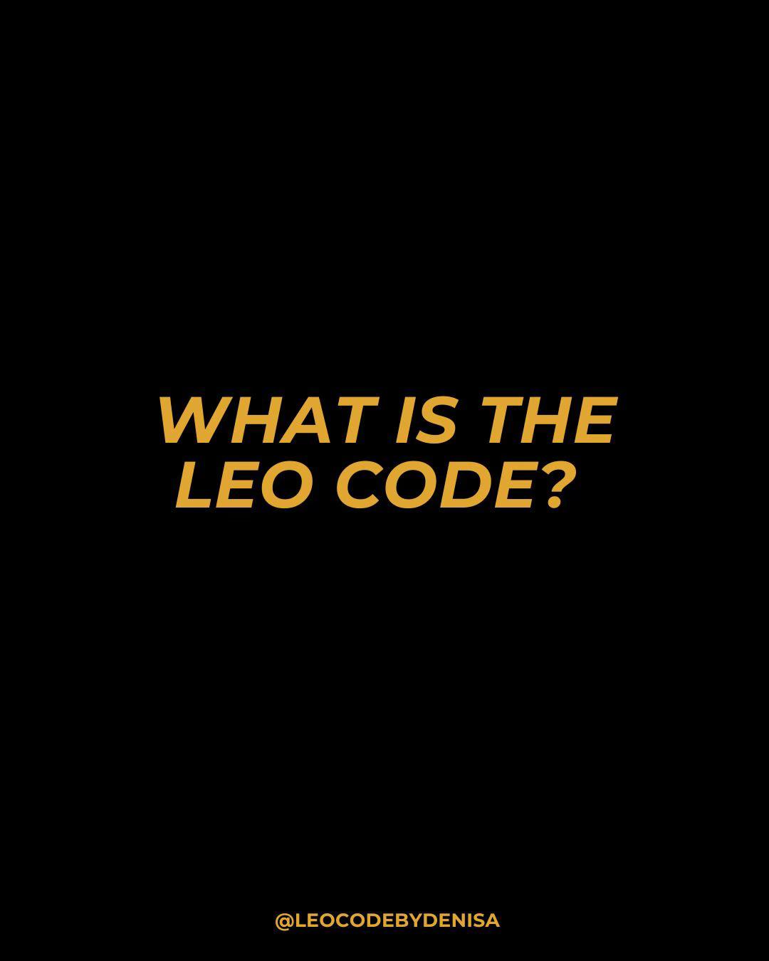 @Leo Code By Denisa