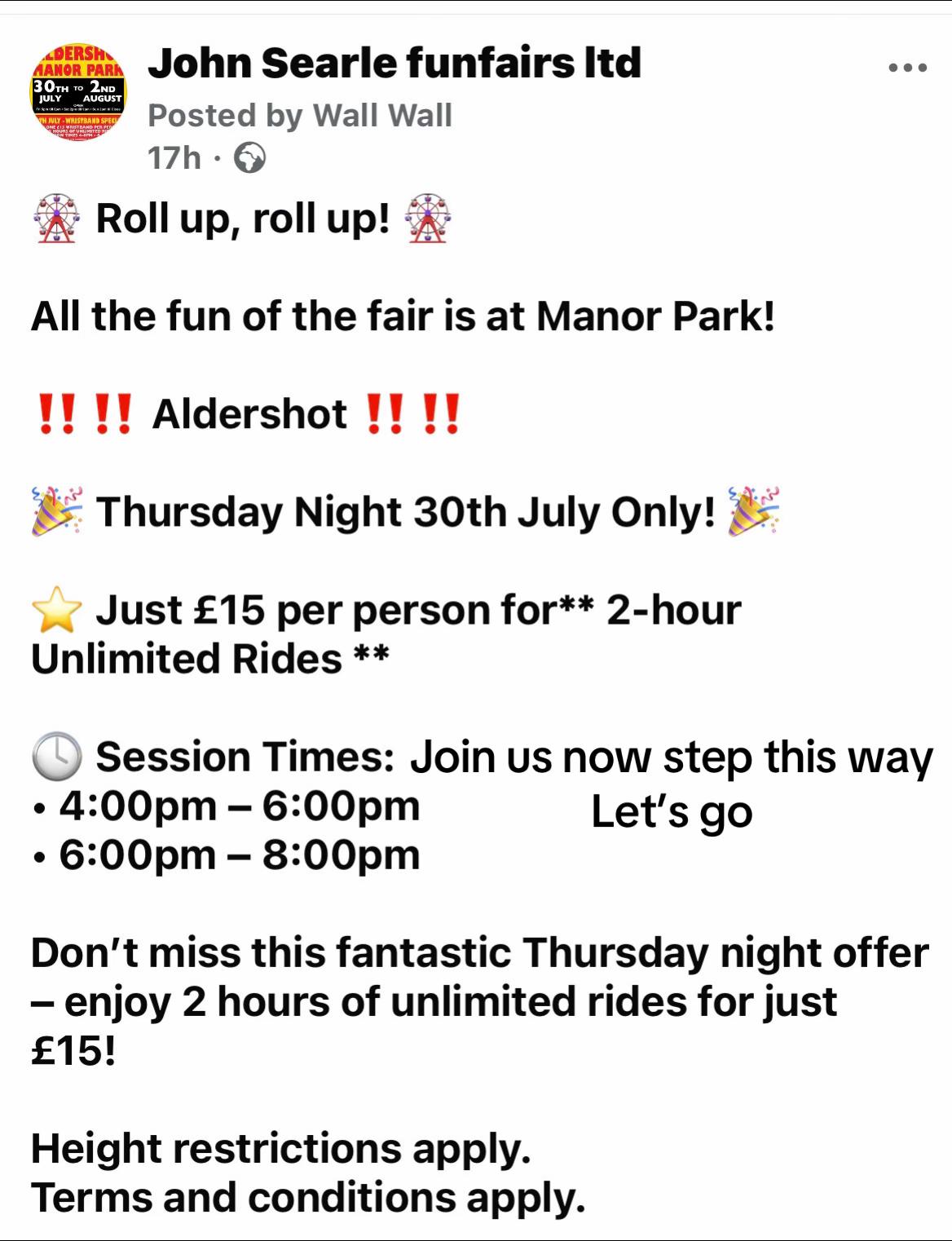 @🥇JOHN SEARLE’S FUNFAIR’S🥇