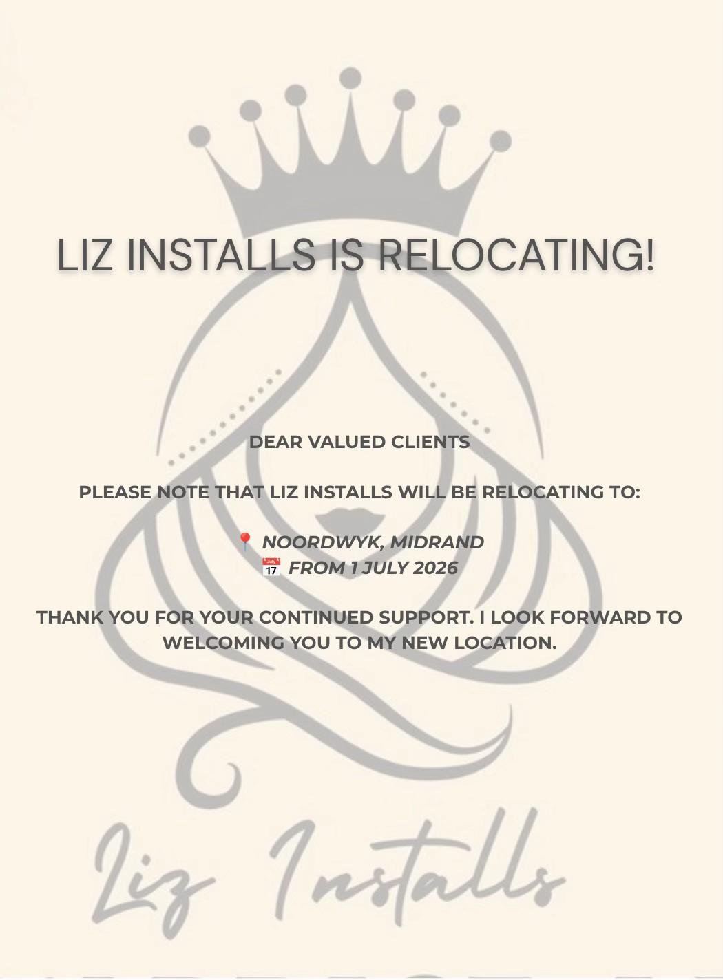 @Liz Installs
