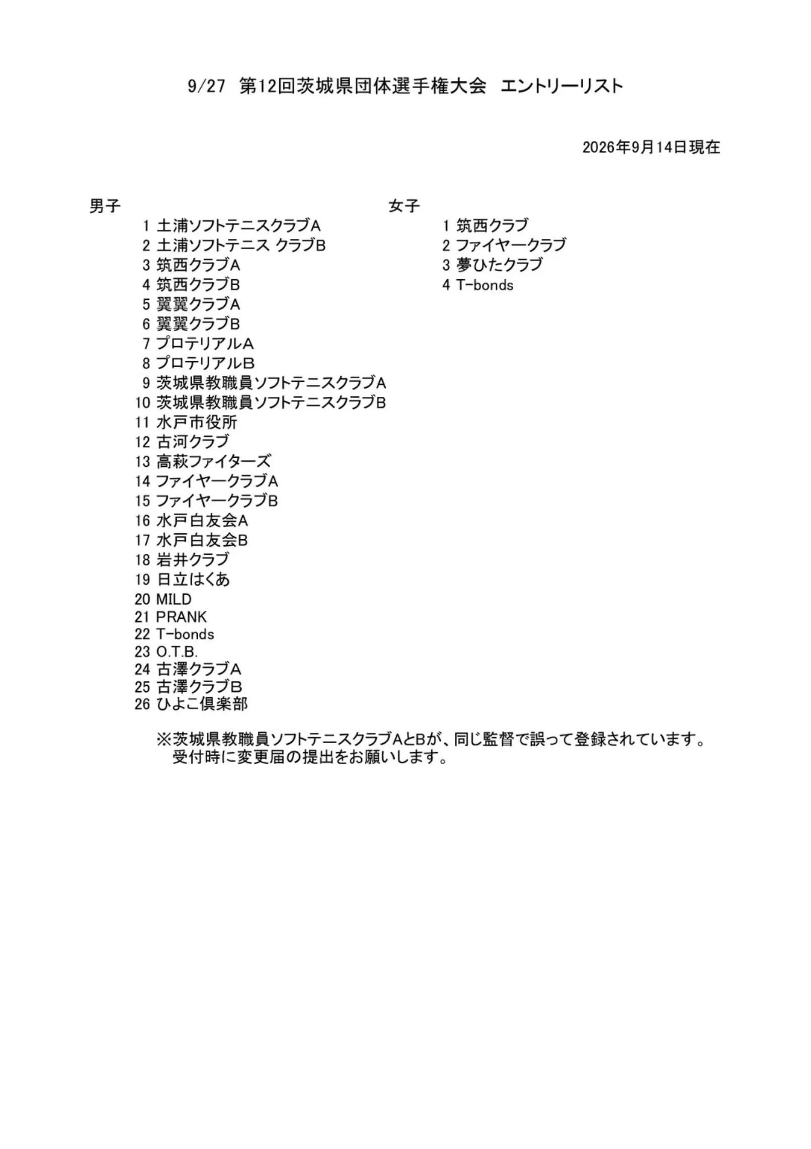 @茨城県ソフトテニス連盟