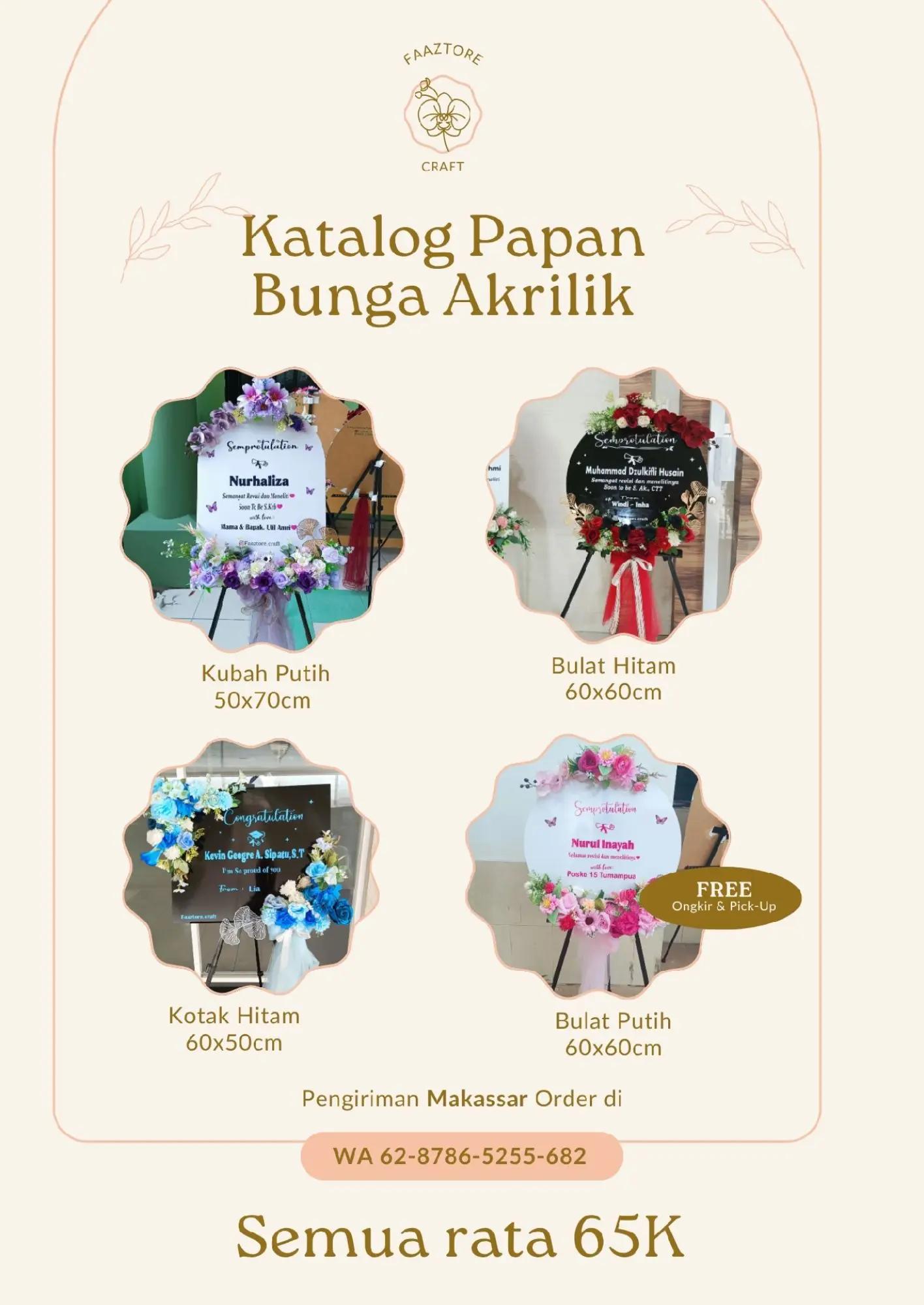 @Papan Bunga Akrilik Makassar🌹