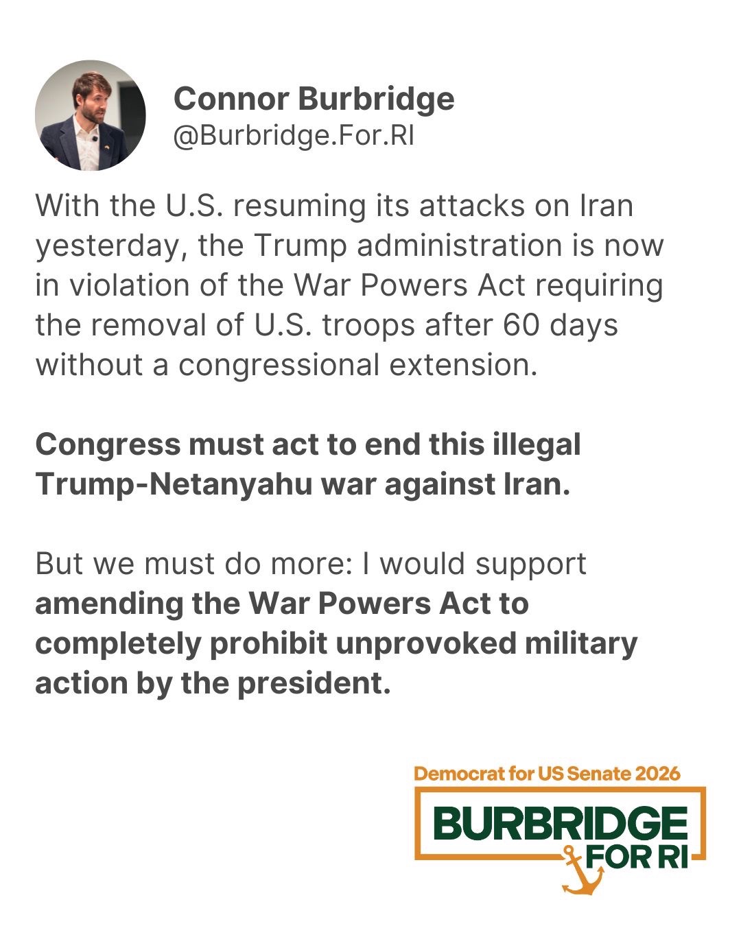 @Burbridge for U.S. Senate