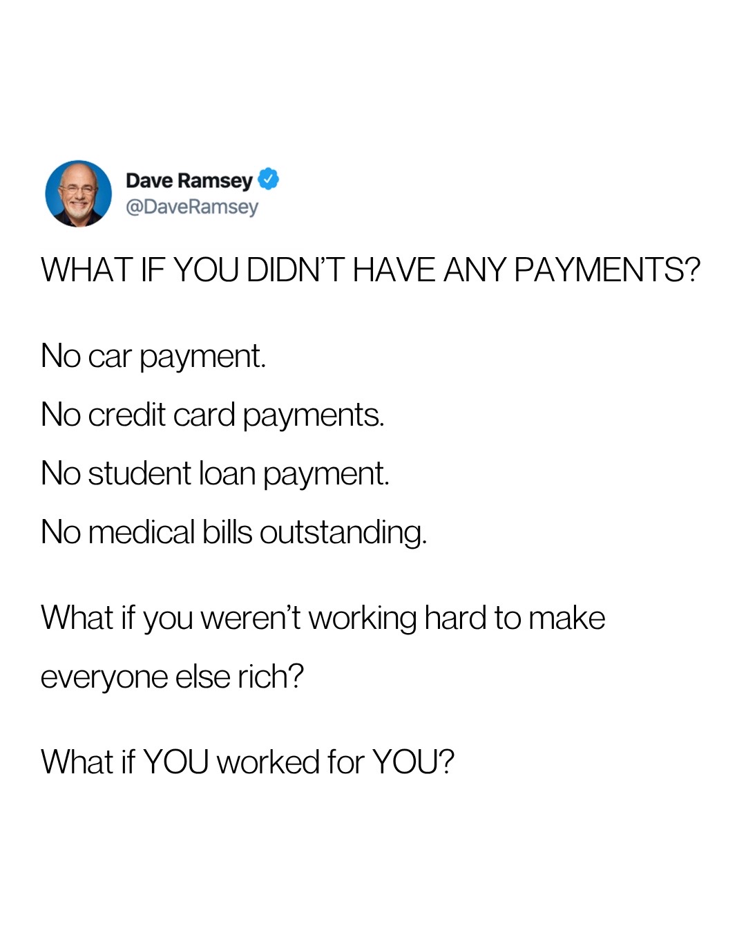 @Dave Ramsey